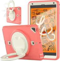 NIKCORP Oklopna maska za iPad Mini 5/4 7.9" s rotirajućim postoljem i ručkom troslojna zaštita od udaraca, ružičasta